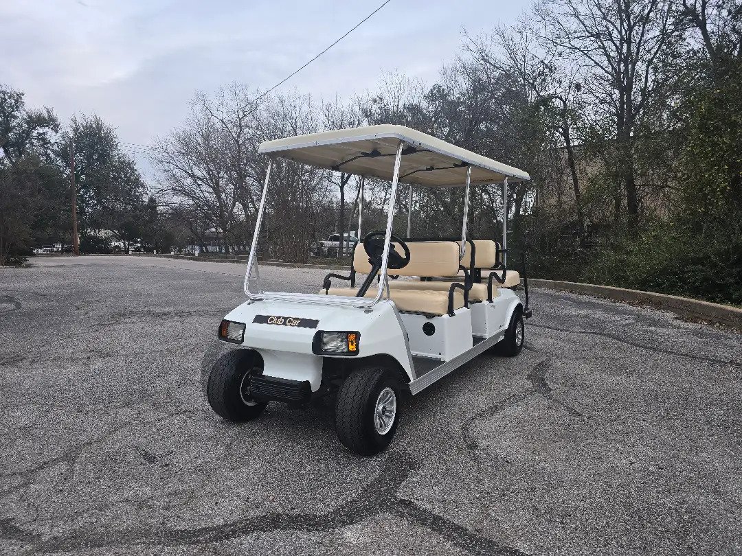 2013 White Club Car Villager 6 Gas 12V 6 Passenger Golf Cart