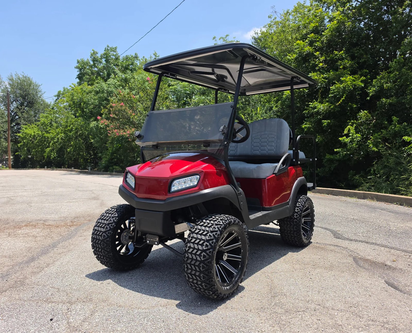 2020 Metallic Red Club Car Tempo 48V 4 passenger Lithium Golf Cart