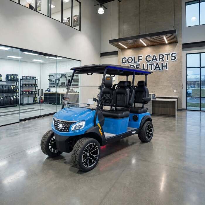2025 Solana EV XA 4 FWD LSV 72V 4 Passenger Electric Golf Cart – Blue