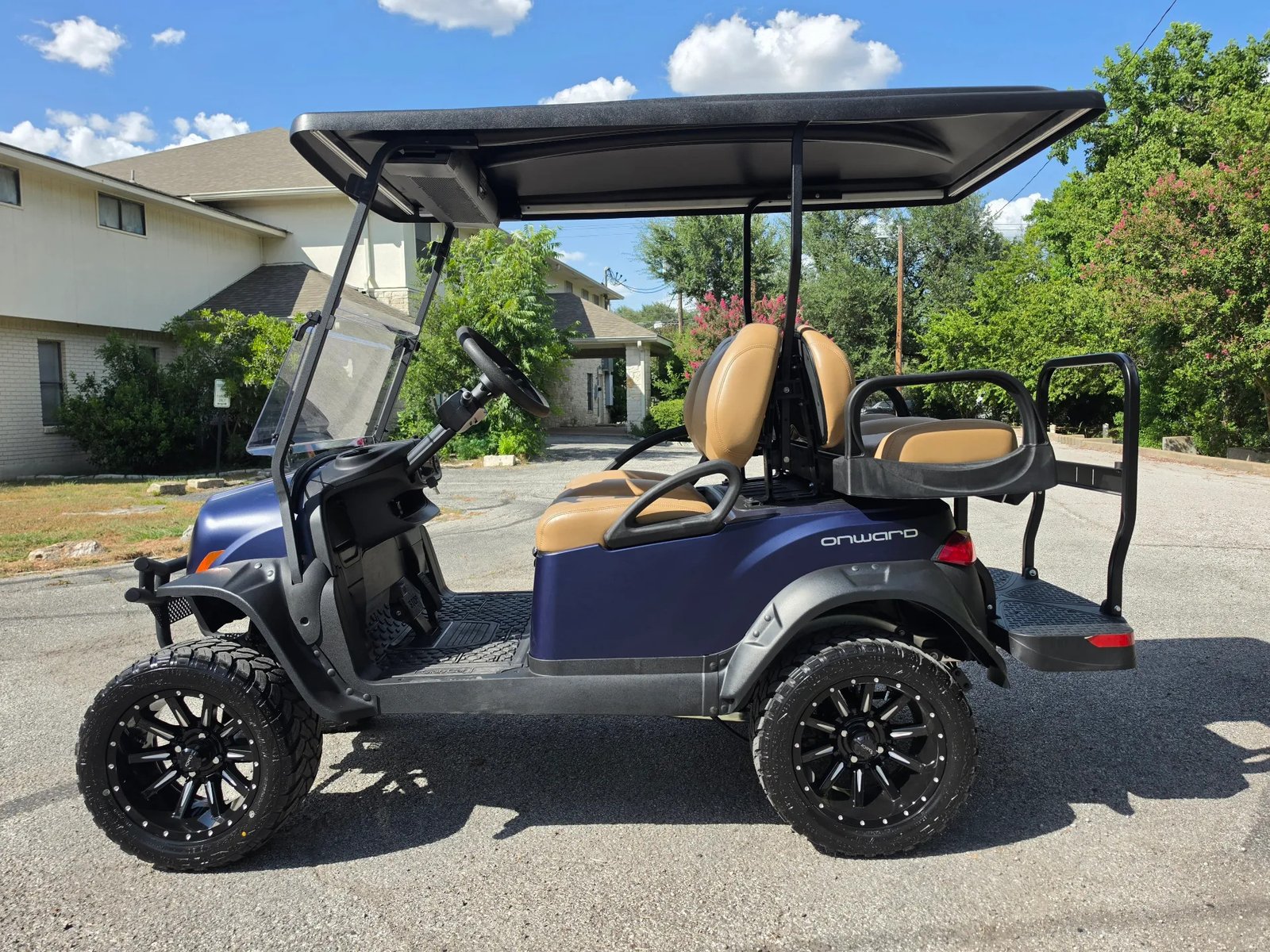2027 Matte Blue Club Car Onward EFI 4 Passenger Golf Cart - Image 2