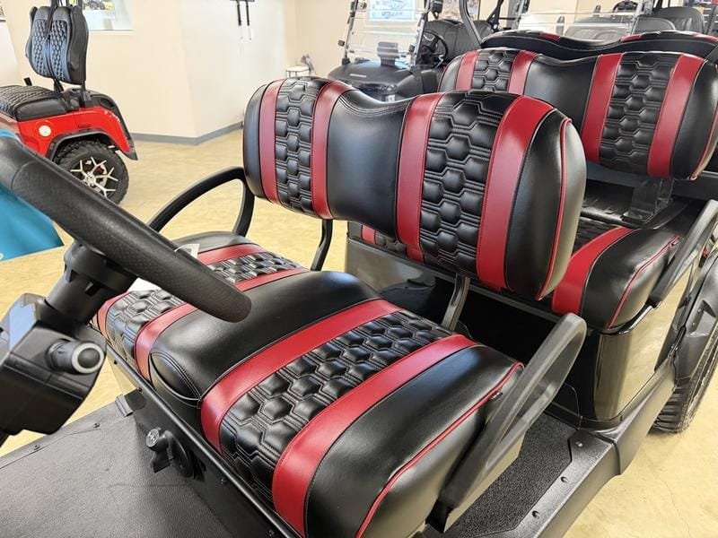 2027 Metallic Black Club Car Onward Gas EFI 6 Passenger Golf Cart - Image 6