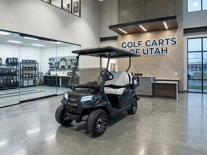 2027 Club Car Onward HP XR LI-ion Lifted 4 Passenger Golf Cart - Metallic Tuxedo Black