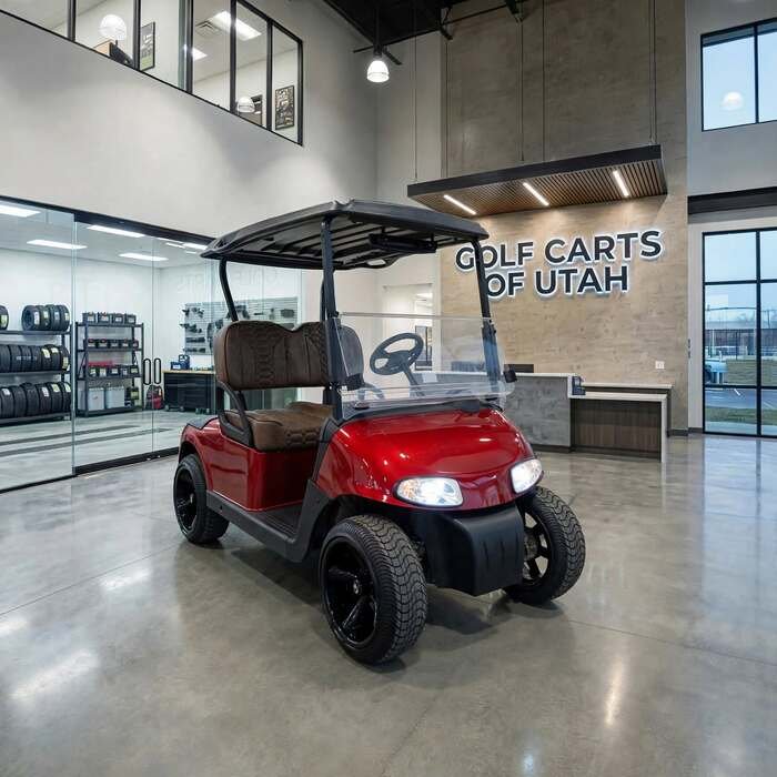 2012 E-Z-GO RXV 2 Passenger 48V Electric Golf Cart For Sale – Red