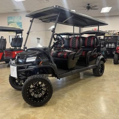 2027 Metallic Black Club Car Onward Gas EFI 6 Passenger Golf Cart